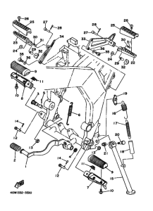 TDR125 Support & repose pied