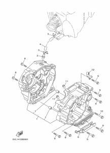 YB125SPD Картер двигателя