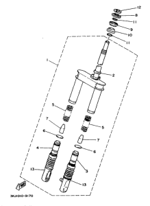 CY50 Передняя вилка