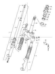 PV50 Вилка передней оси