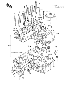 KZ550 Картер двигателя