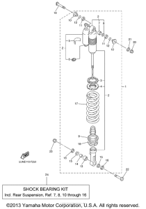 WR250FW Задняя подвеска