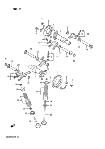 VS750 Распредвал -клапана