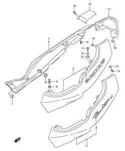 GSF1200S (ABS) Обтекатель задний