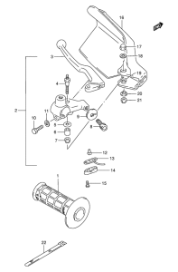 DR350 Рычаг сцепления