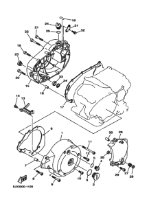 XVS125 Crankcase cover ass`y  (v