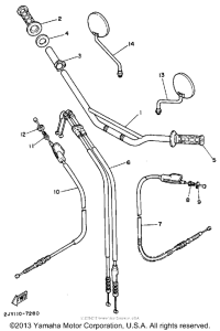 TW200W Handlebar-cable