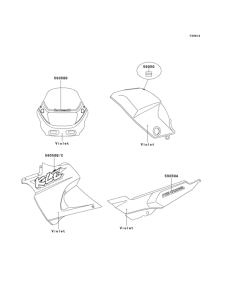 KLE500 Decals(violet)(kle500-a1 / a2)