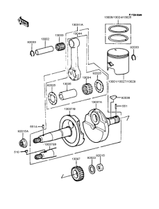 KMX50 Crankshaft / piston