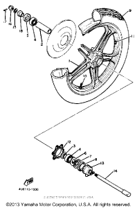 XJ550RK Переднее колесо