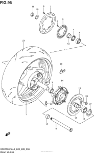 GSX1300R (ABS) Rear Wheel (Gsx1300Ral4 E03)