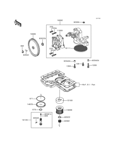 KZ1000 Масляный насос и фильтр