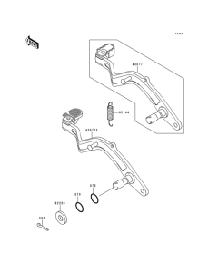 KL650 Педаль тормоза