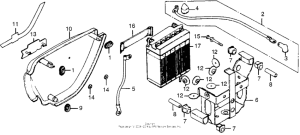 CB550 Right side cover + battery