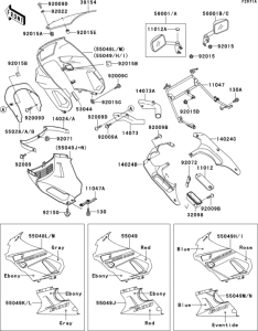 ZX600 Cowling(1 / 3)(zx600-d3)