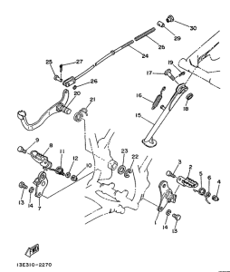 TY125 Stand. footrest 2