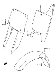 RM250 Переднее крыло