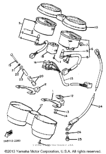 XJ650K Speedometer tachometer