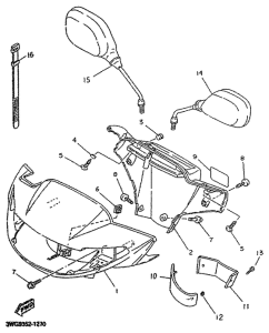 CY50R Carenado de faro delantero