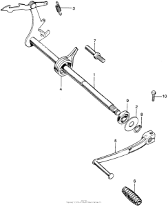 SL175 Gearshift spindle + change pedal
