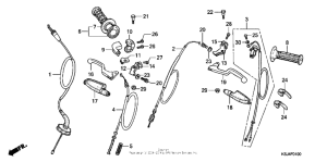 CRF80F Handle lever + cable