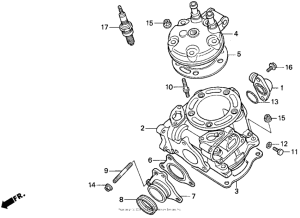 CR125R Головка цилиндров
