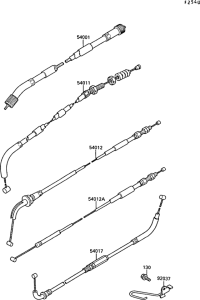 EX250 Тросы управления