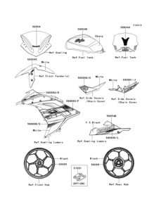 EX250 (ABS) Наклейки