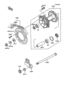  Задняя ступица колеса