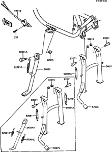 ZX550 Подножка