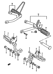DR650 Подножки