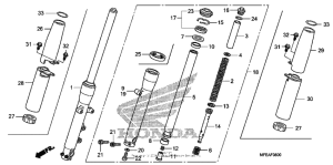 VT750C2B Передняя вилка