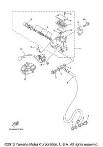 YZ250W1 Главный тормозной цилиндр