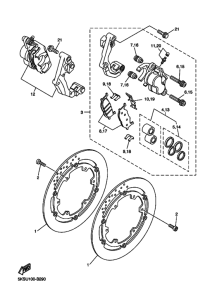 XVS1100AT XVS11ATV Передний суппорт