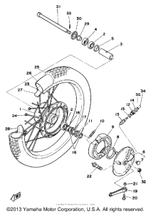 DT125H Переднее колесо
