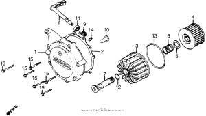 CX500 Clutch cover + oil filter