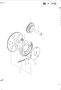 GSX400 Муфта стартера