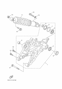 XC125R Rear arm & suspension