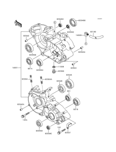 KDX125 Картер двигателя
