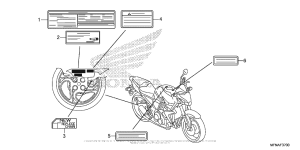 CB1000R Лейбл предостережения