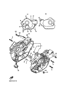 XV750 XV750F Картер двигателя
