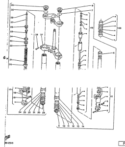 TZR125R Передняя вилка