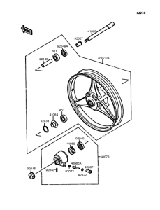 EL250 Переднее колесо