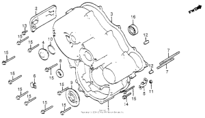 GL1100I Задний кожух картера