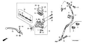 XL125V Fr. brake master cylinder