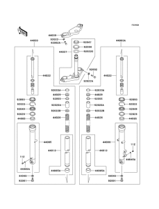 EX250 Вилка передней оси