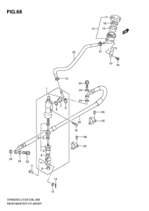DR650 Задний тормозной цилиндр