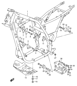 DR650 Frame comp