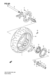 GSX-R1000 Rear wheel complete assy