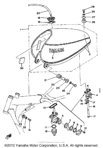 XT500G Топливный бак